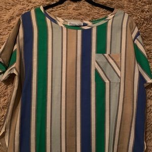 Vintage Cherry Hill Striped Boat Neck Top